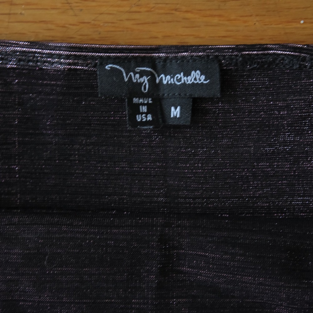 Vintage Tank Top Womens Purple Metallic Shimmer Cami Y2K Aesthetic M Festival - Picture 4 of 9